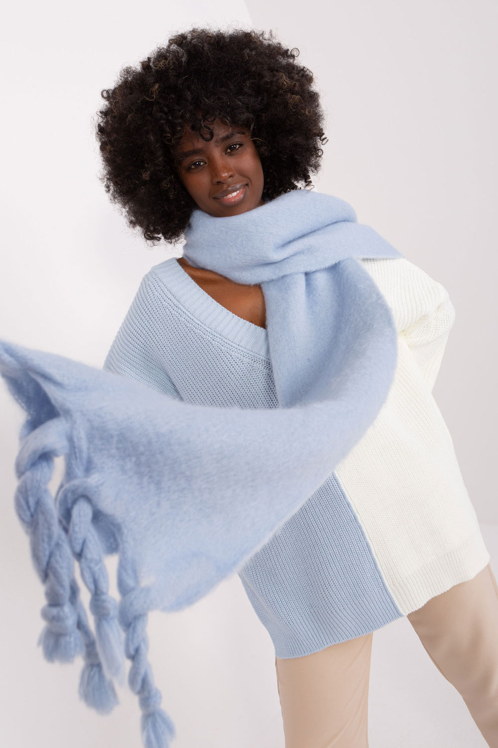 Châle femme AT — bleu