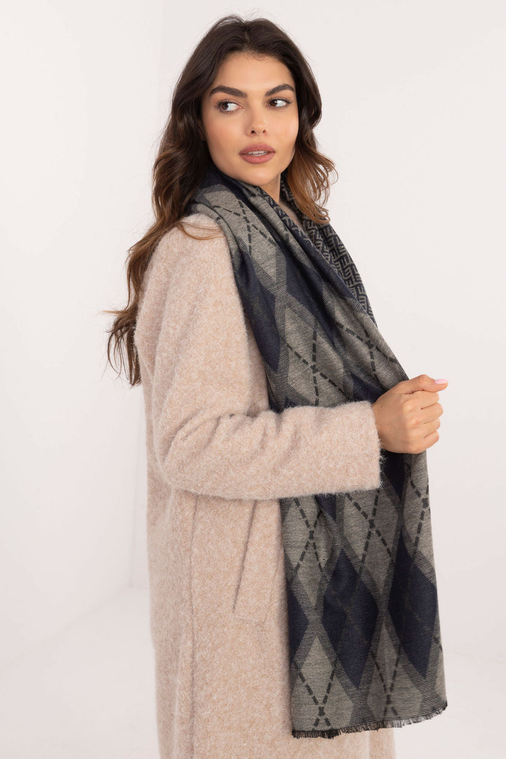 Foulard femme AT — bleu marine