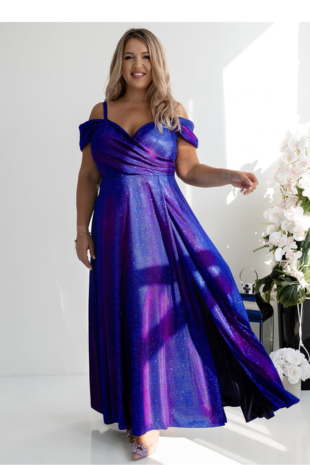 Robe femme With You Longue Longue — bleu