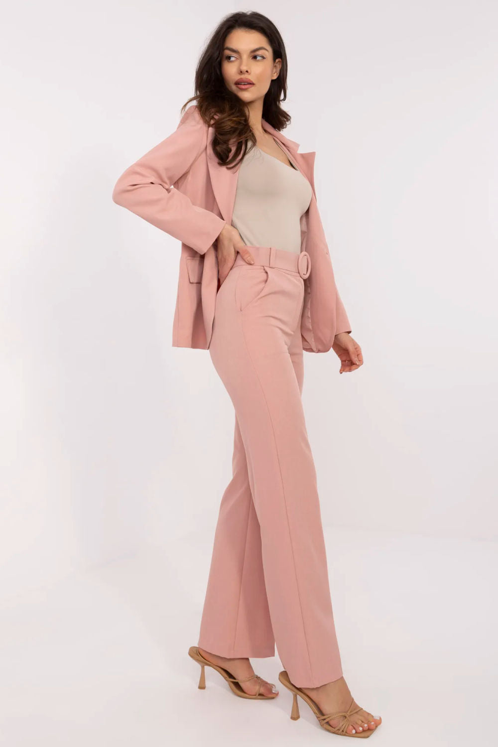 Chaussures à talons femme Italy Moda Pantalon Pantalon — rosé