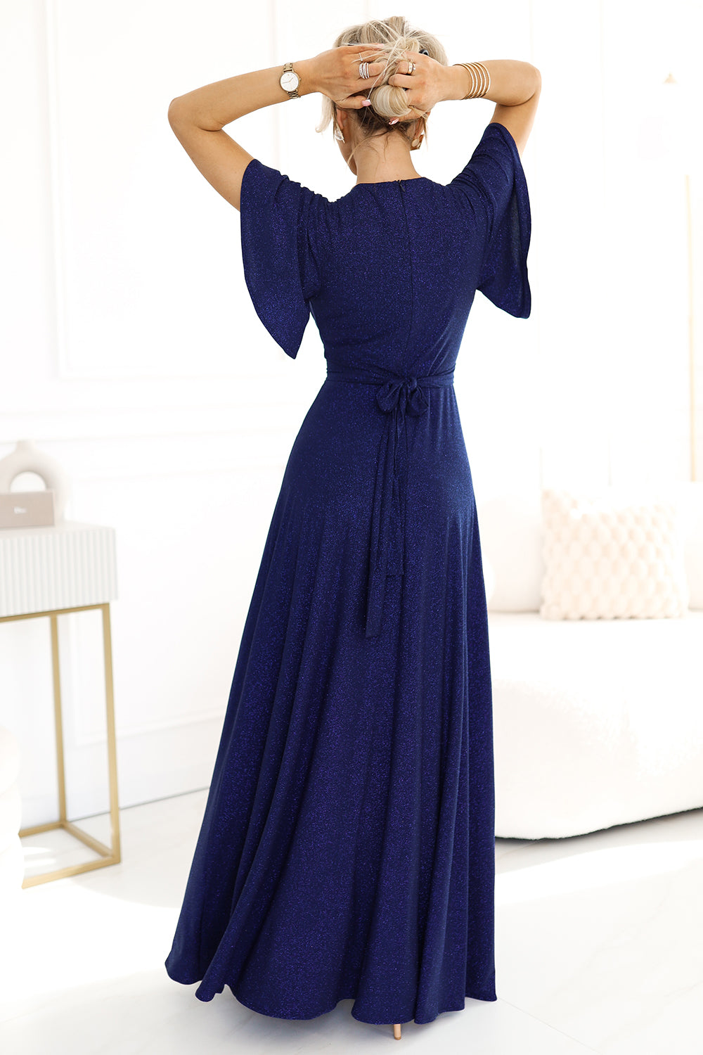 Robe femme Numoco Longue Longue — bleu marine