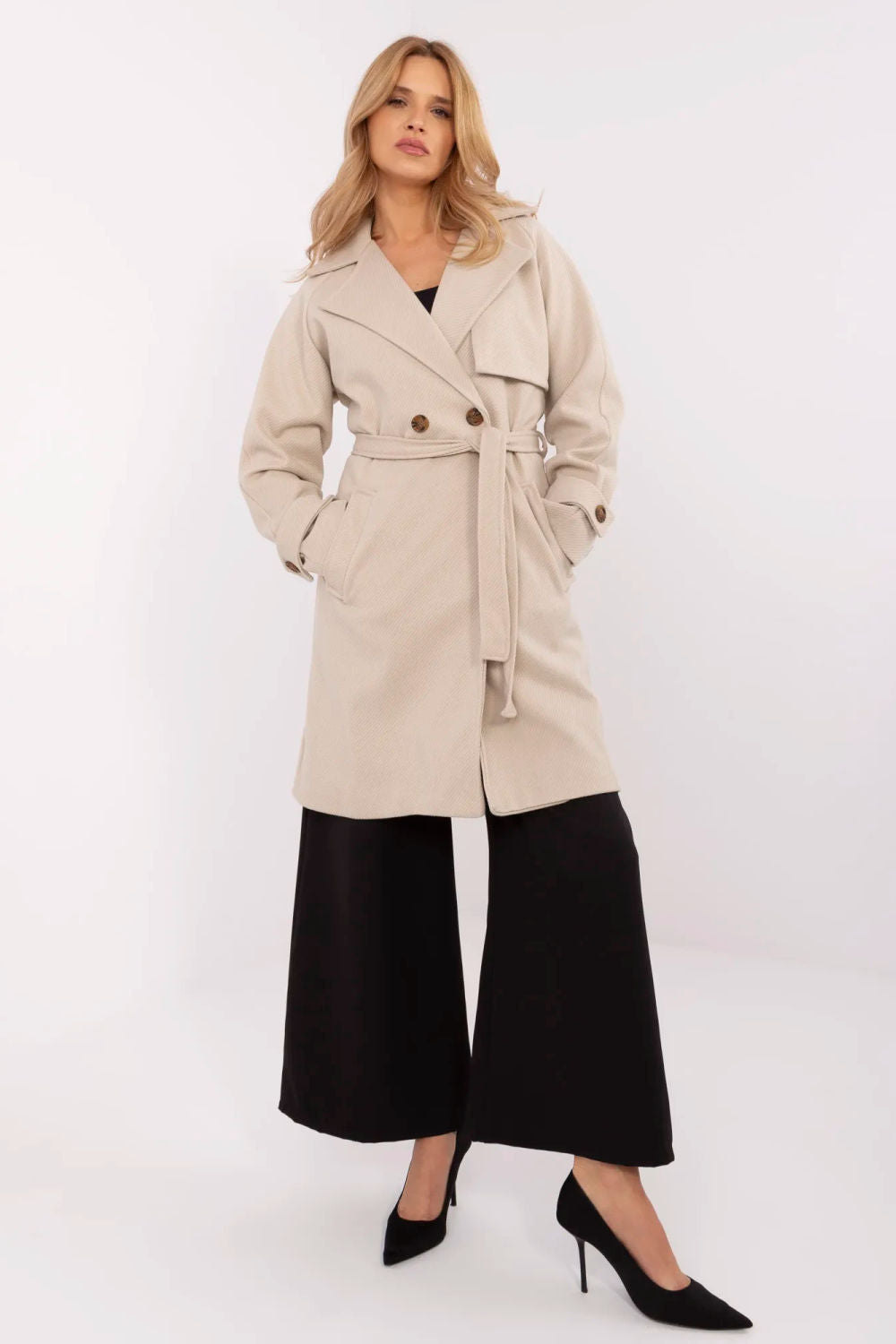 Manteau femme Och Bella — beige