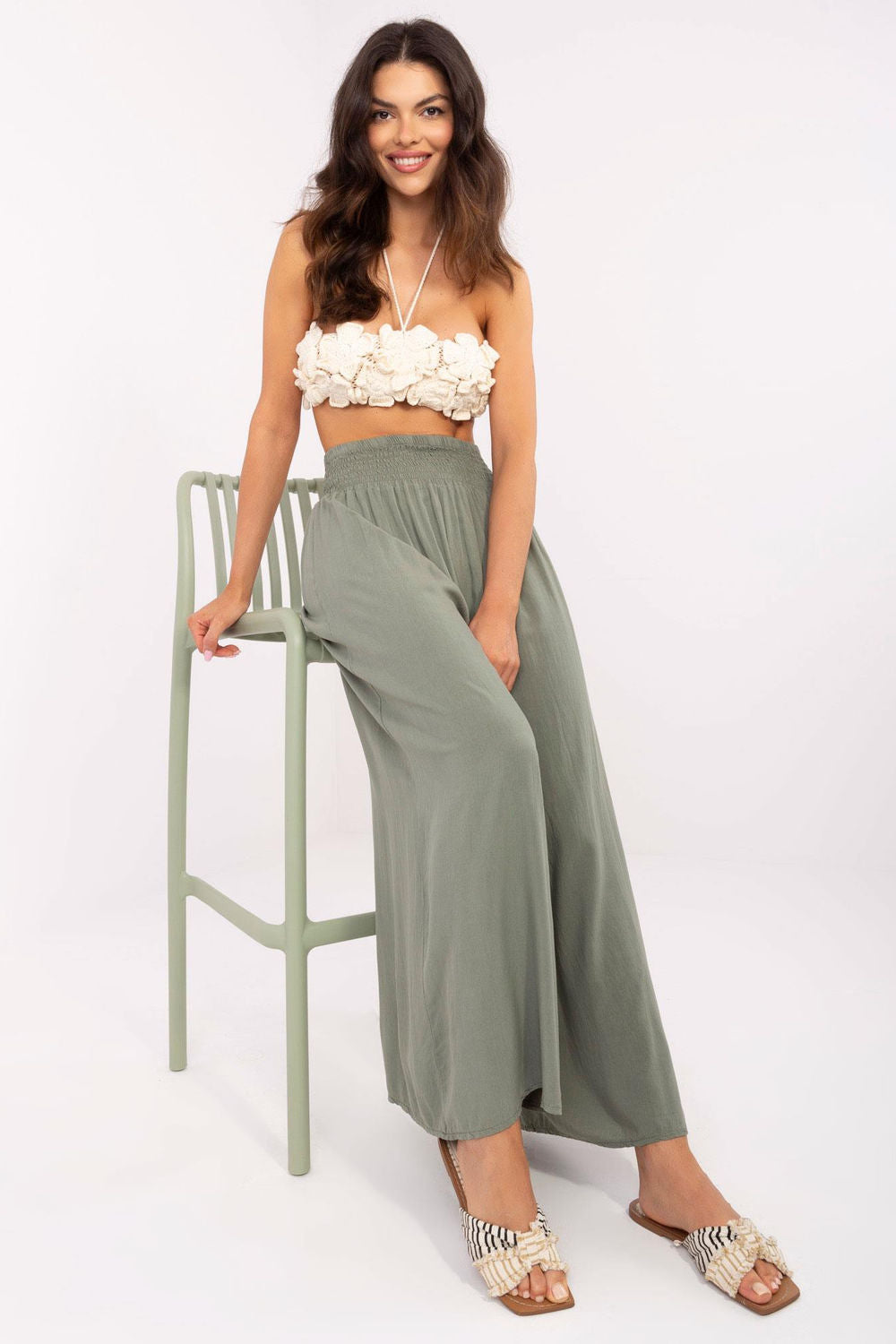 Chaussures à talons femme Och Bella Pantalon Pantalon — vert