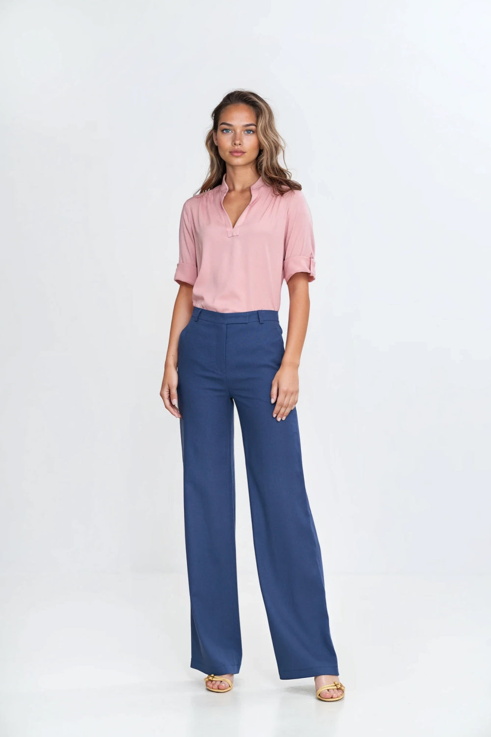 Chaussures à talons femme Nife Pantalon Long Pantalon — bleu