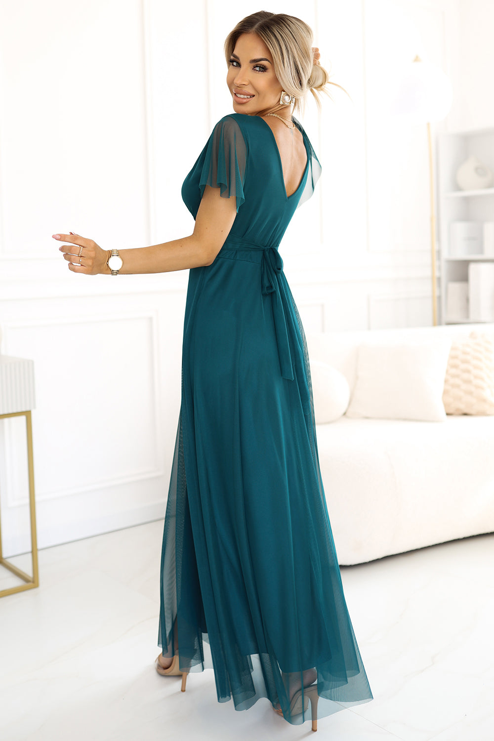 Robe femme Numoco Longue Longue — vert
