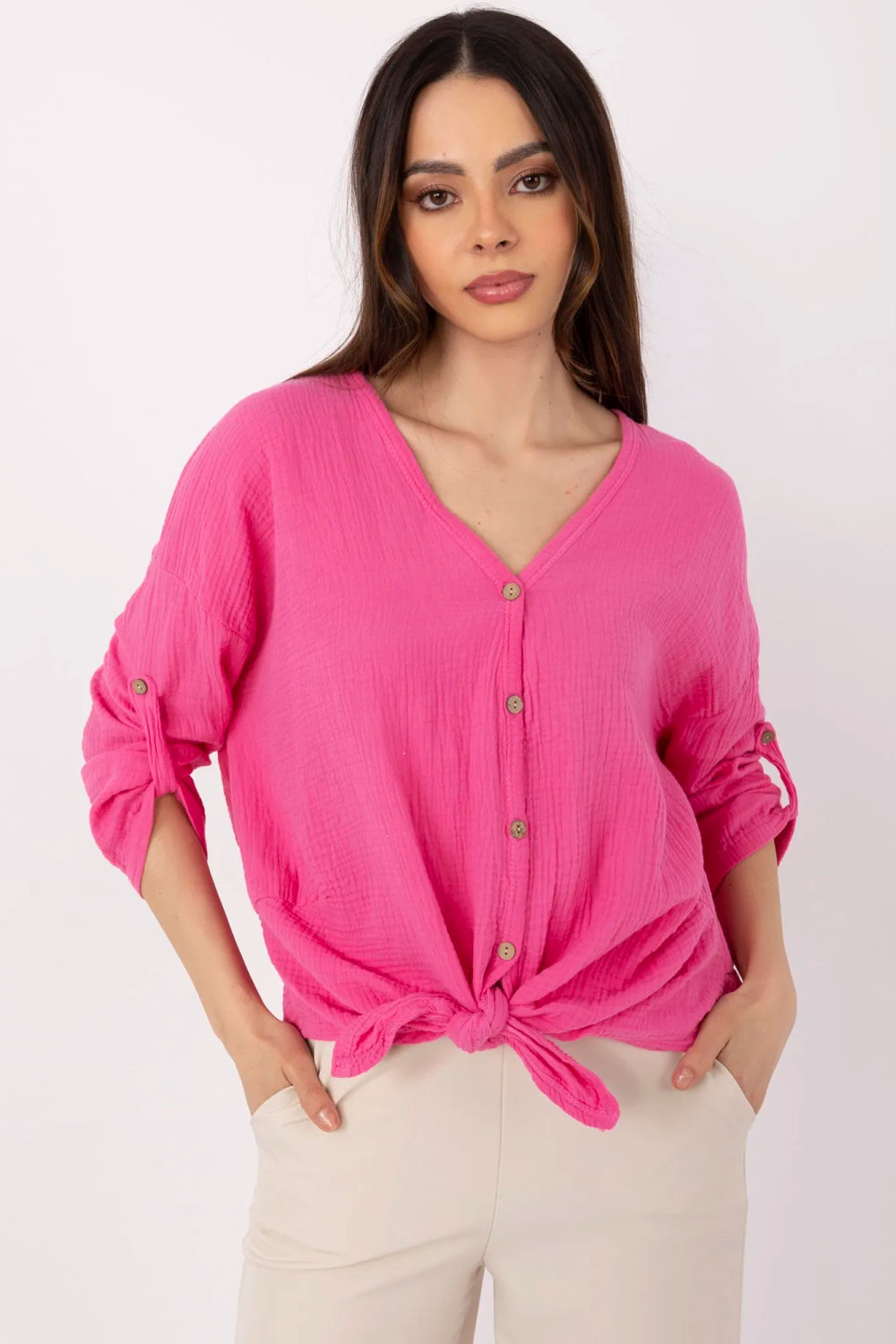 Blouse femme Italy Moda Chemise Chemise — rosé