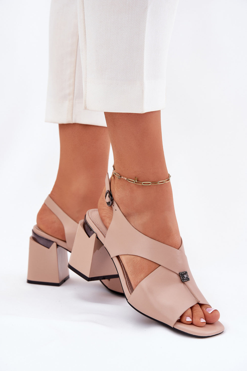 Sandales femme Step in style À Talons À — beige