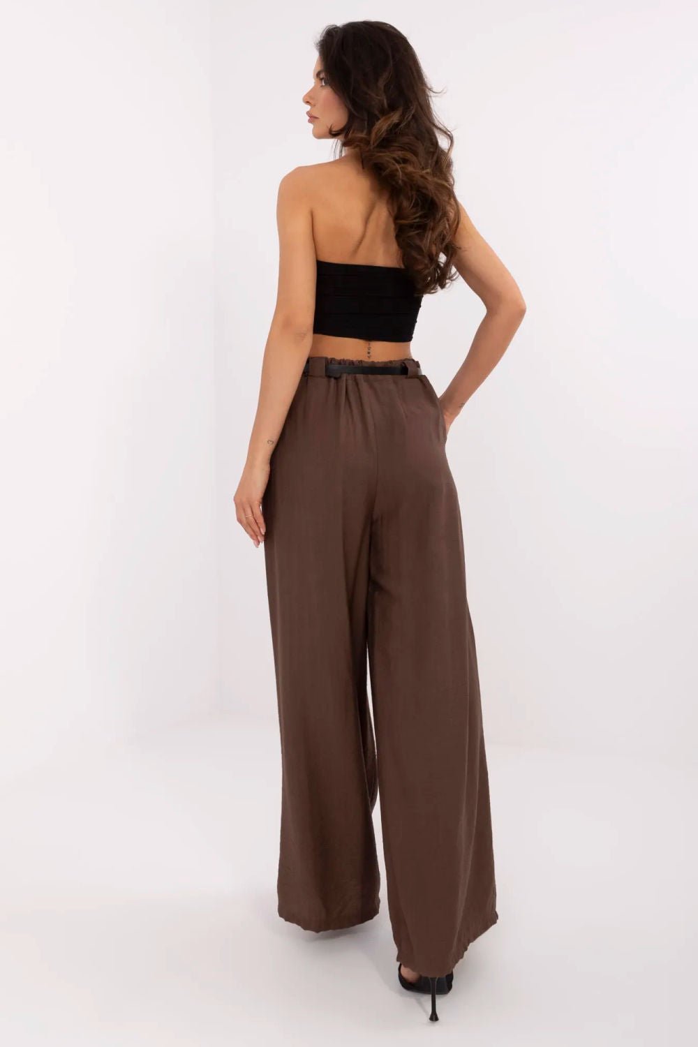 Chaussures à talons femme Italy Moda Pantalon Pantalon — brun