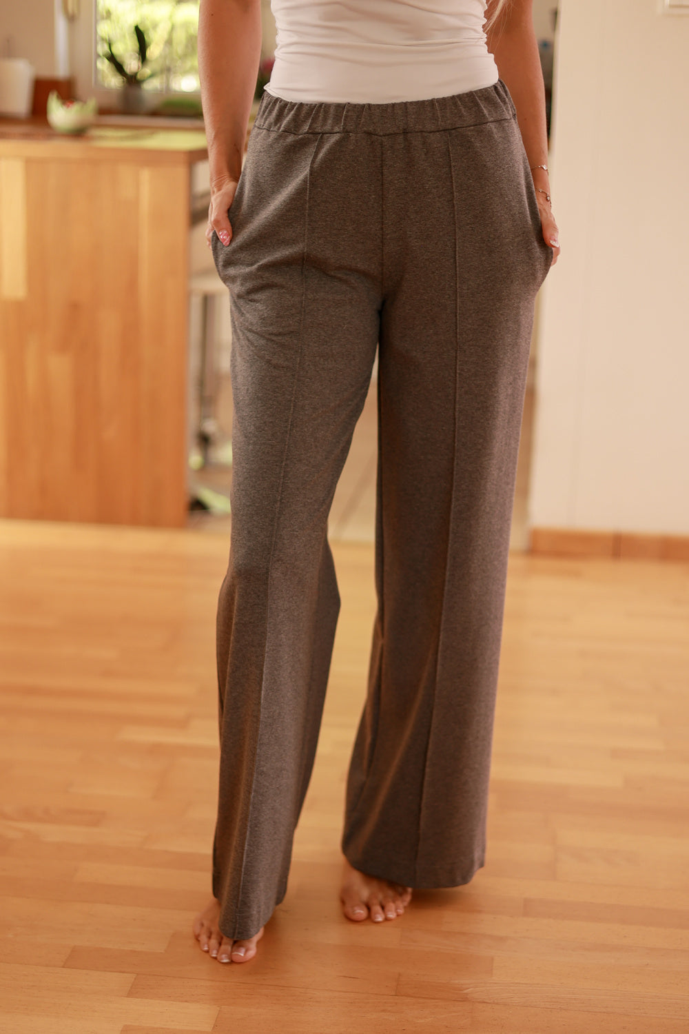 Chaussures à talons femme Mirale Pantalon Pantalon — gris