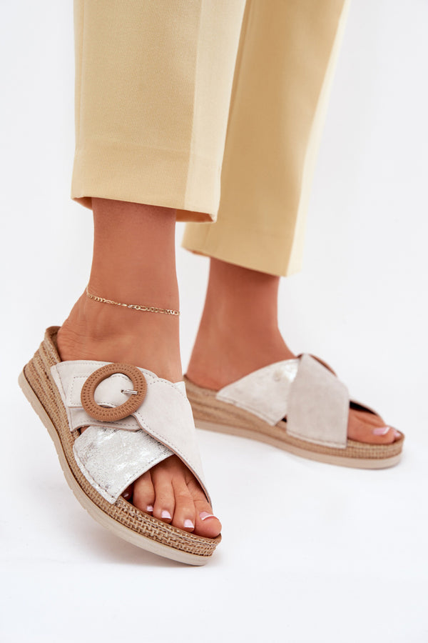 Sandales femme Step in style Clacquettes Clacquettes — beige