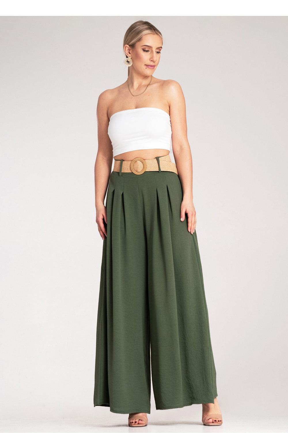 Chaussures à talons femme Figl Pantalon Pantalon — vert