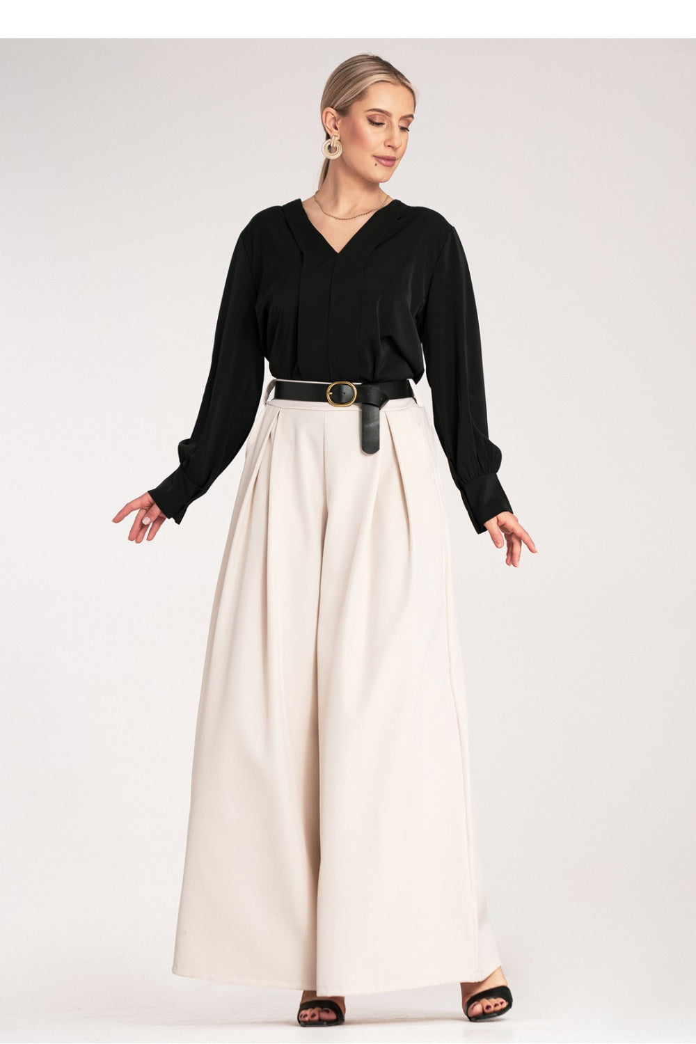 Chaussures à talons femme Figl Pantalon Pantalon — beige