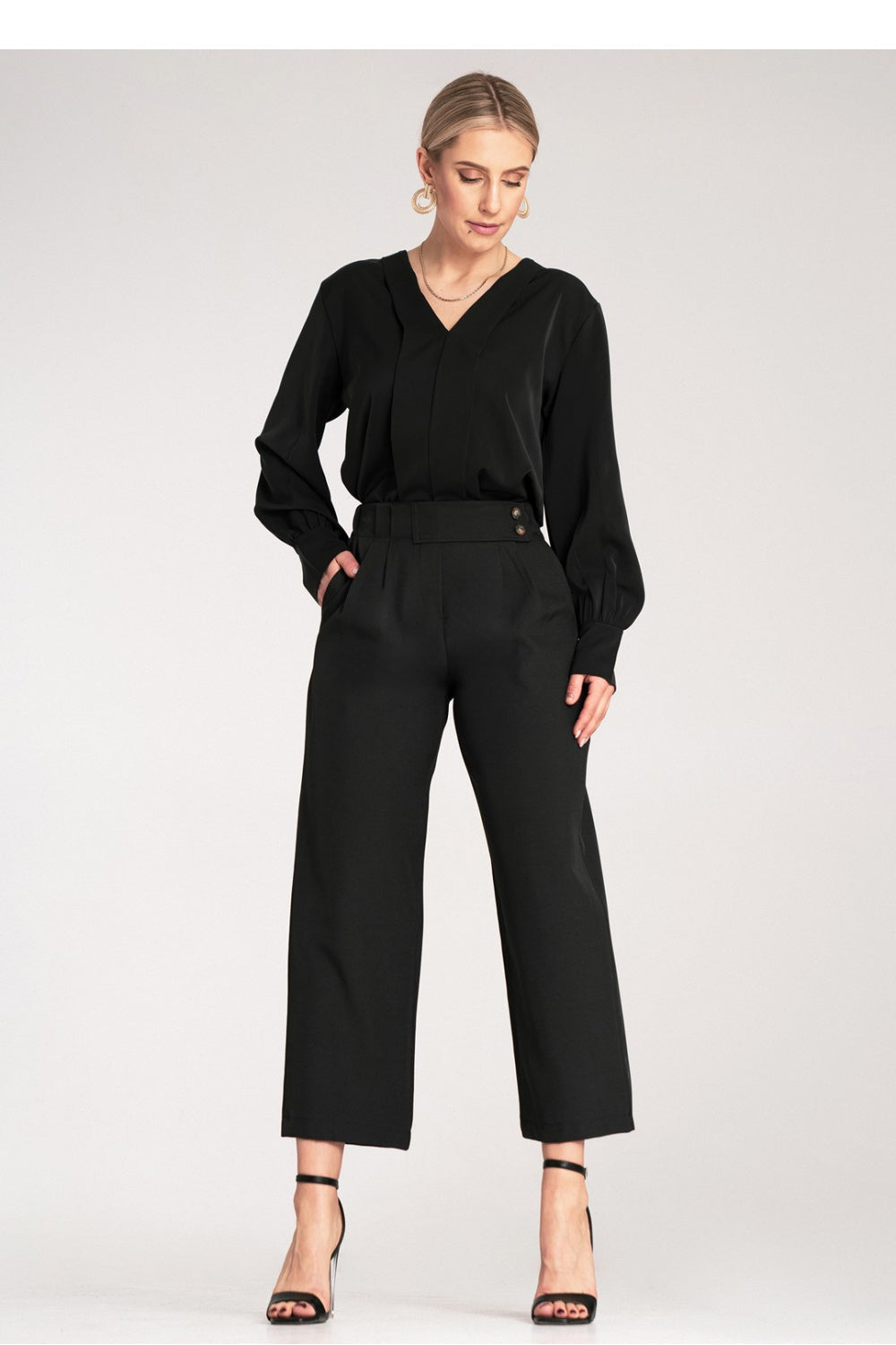 Chaussures à talons femme Figl Pantalon Pantalon — noir