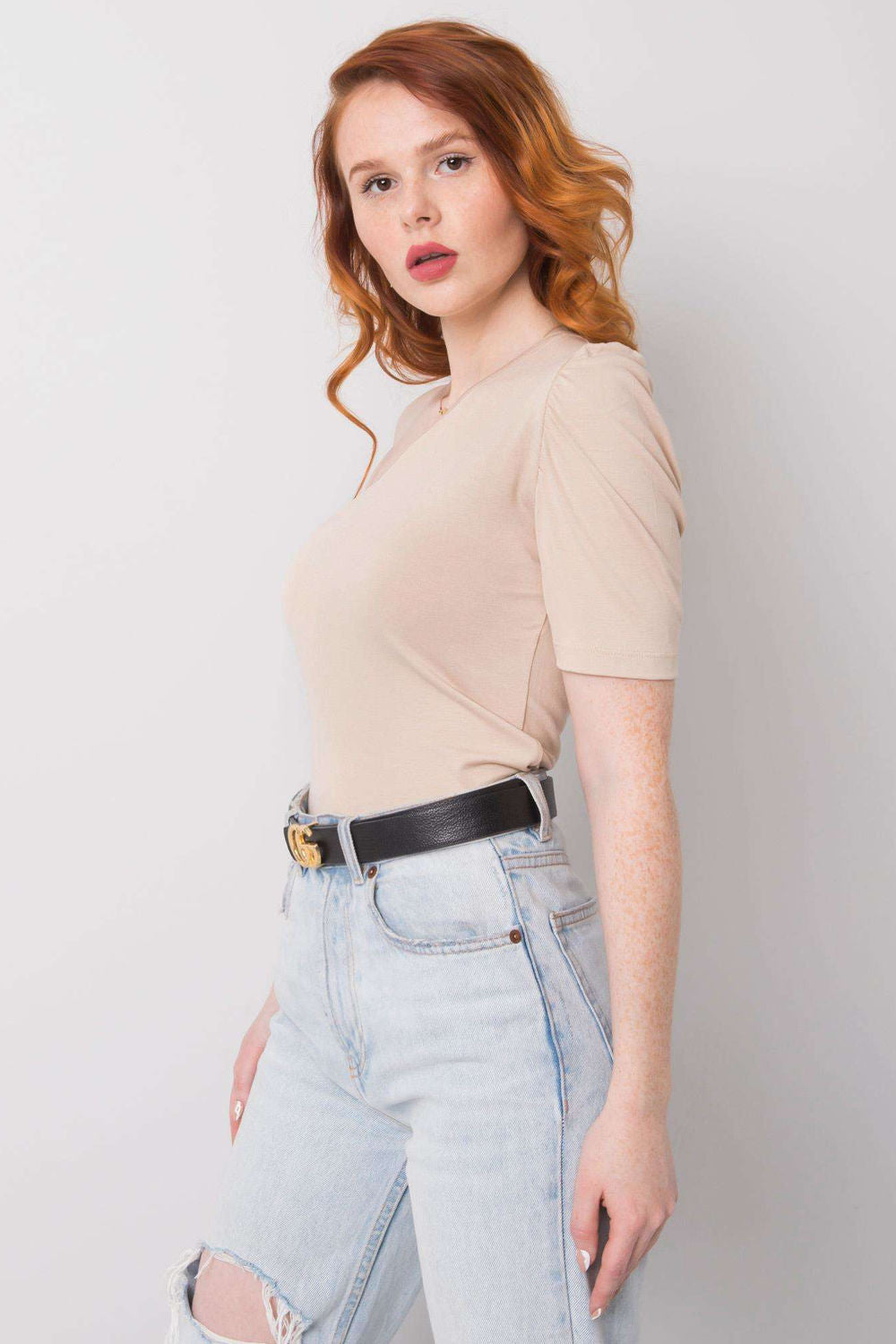 Blouse femme Rue Paris Chemisier Chemisier — beige