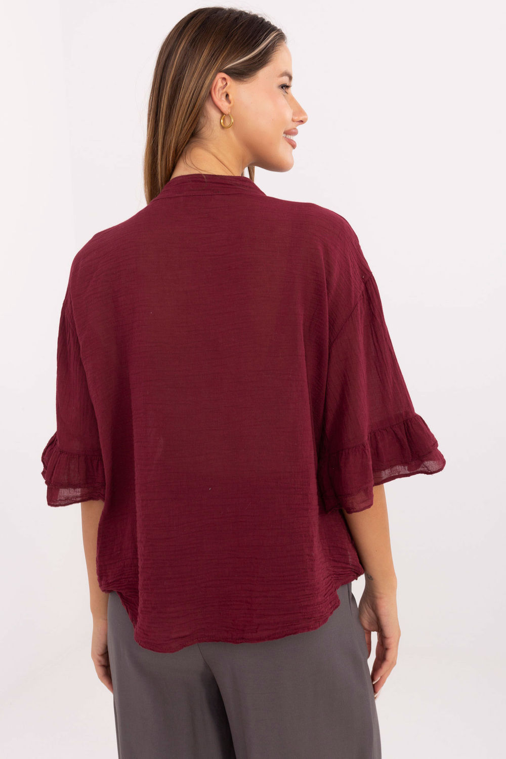 Blouse femme Italy Moda Chemise Chemise — rouge