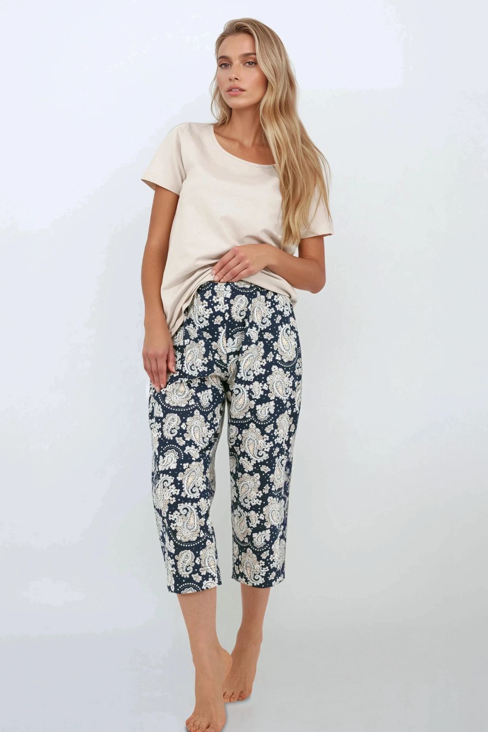 Pyjama femme Momenti Per Me — bleu marine