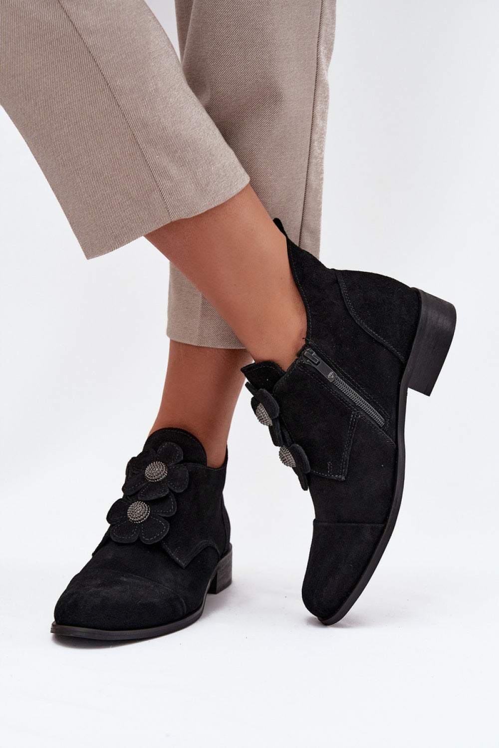 Bottes femme Step in style Chaussures Basses Chaussures — noir