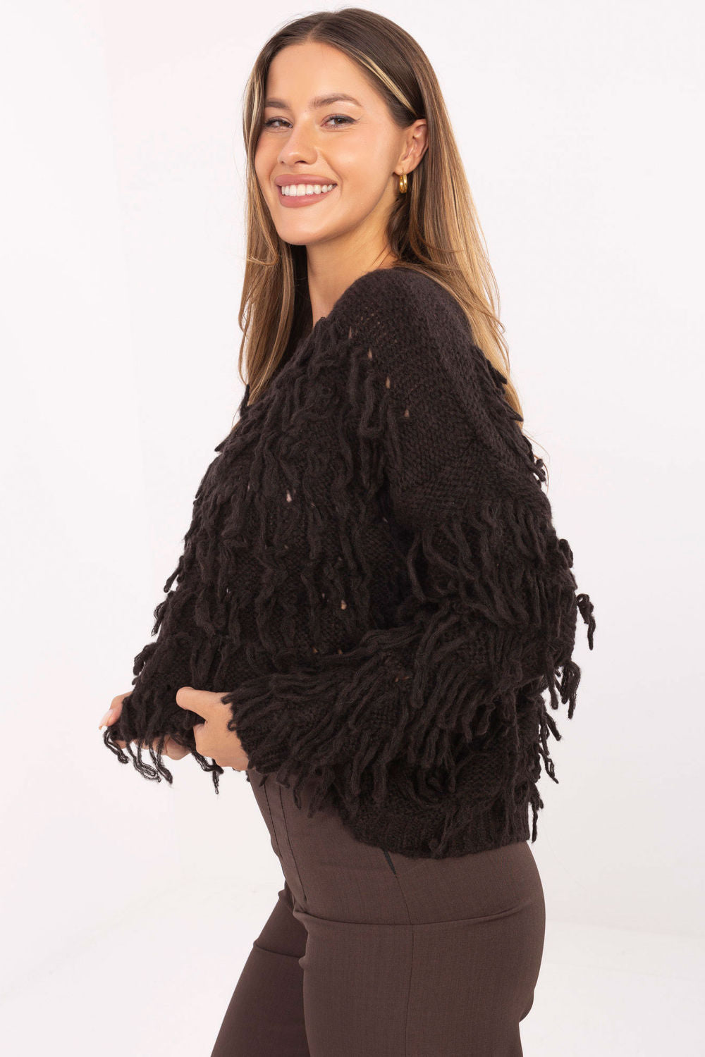 Pull femme Rue Paris Chandail Chandail — brun