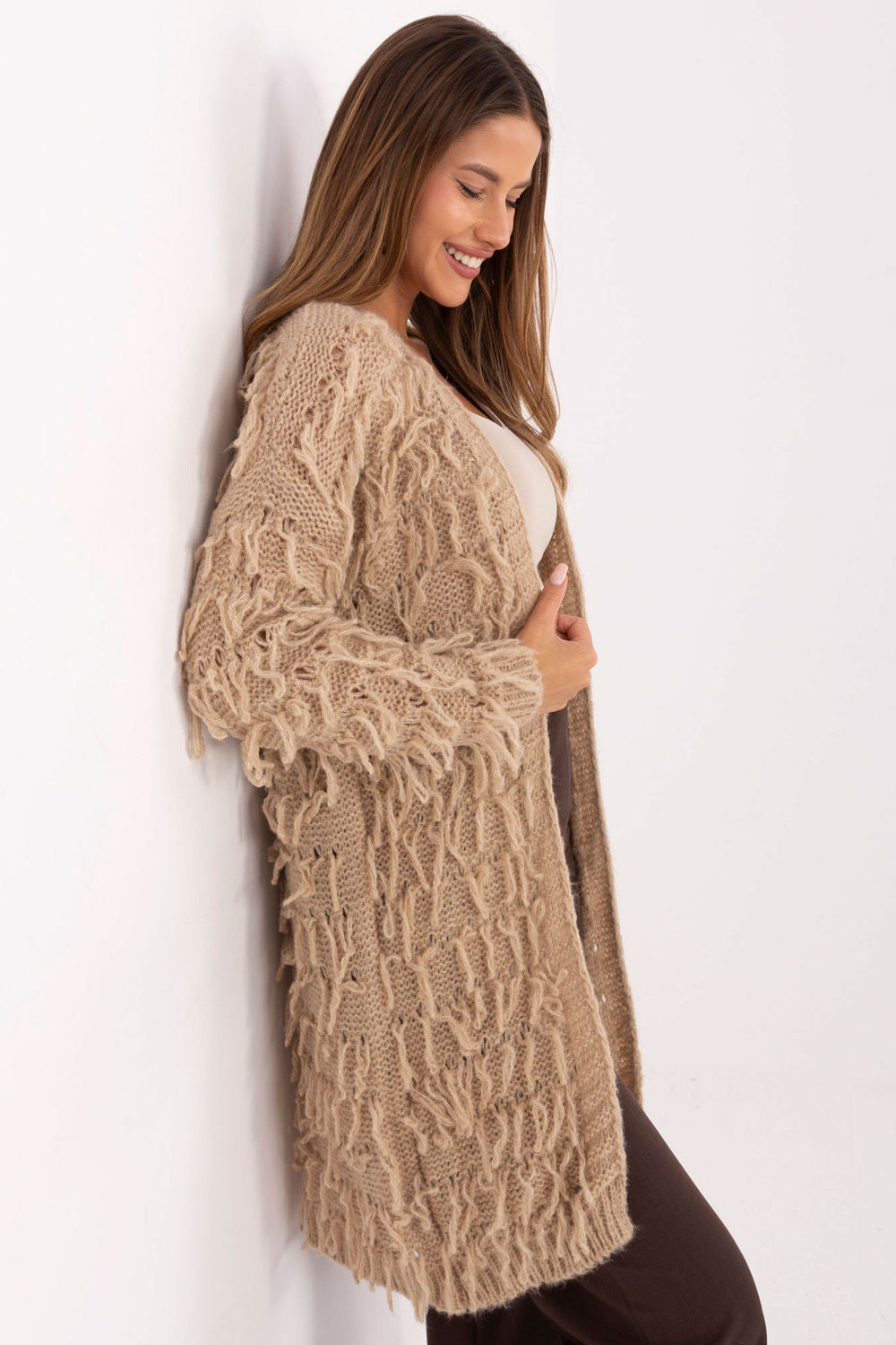 Cardigan femme Rue Paris — beige