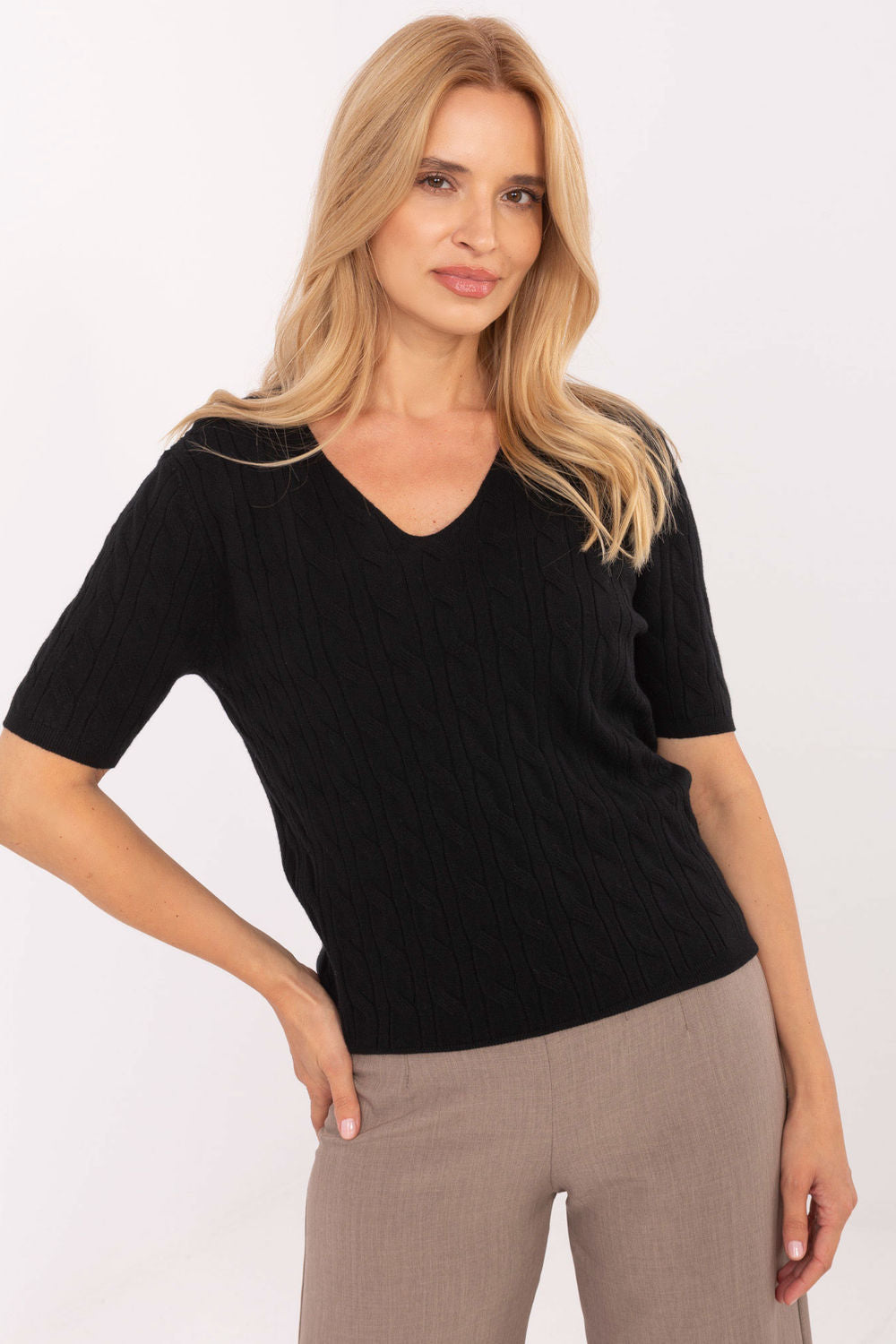 Pull femme Factory Price À Manches Courtes — noir