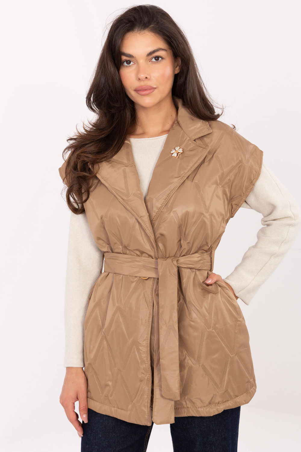 Gilet femme Rue Paris — brun