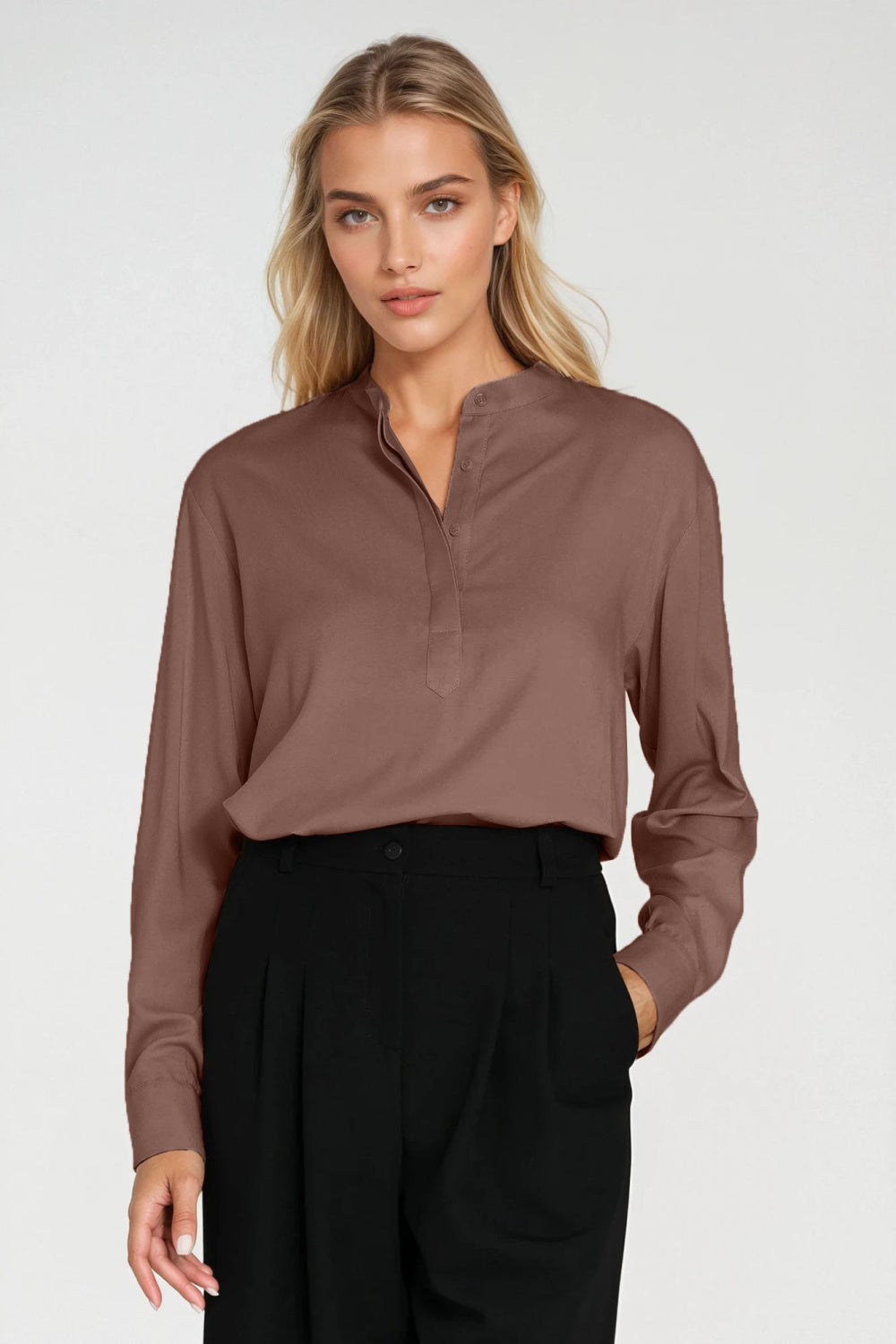 Blouse femme Nife Chemisier Chemisier — brun