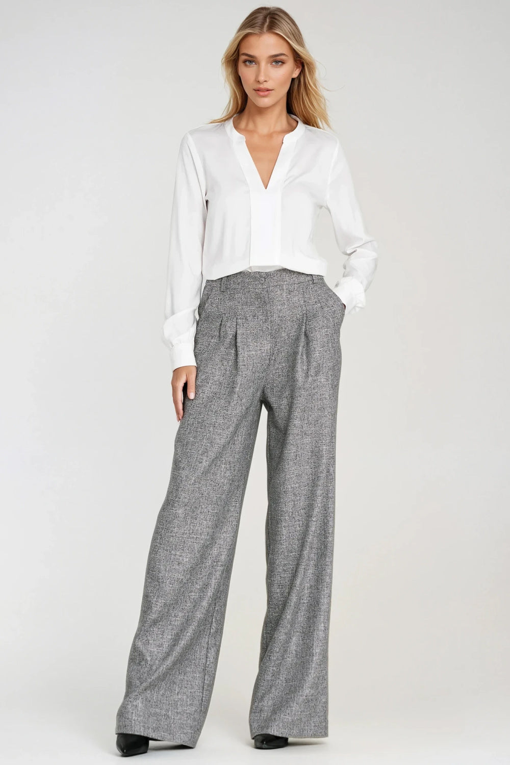 Chaussures à talons femme Nife Pantalon Long Pantalon — gris