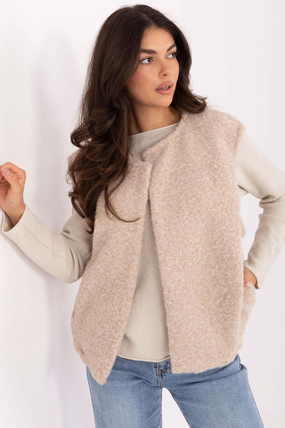 Gilet femme Rue Paris — beige
