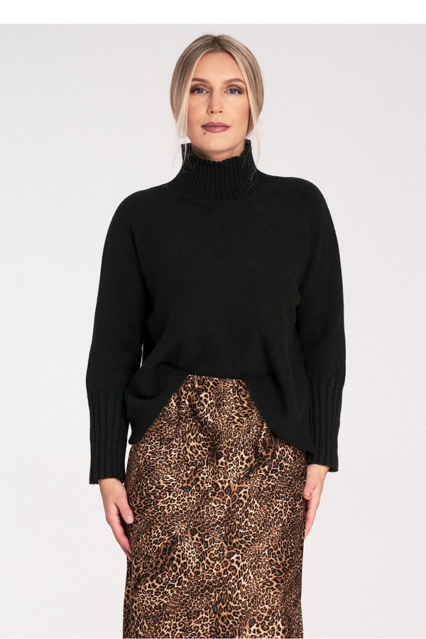 Pull femme Figl Col Roulé Col — noir