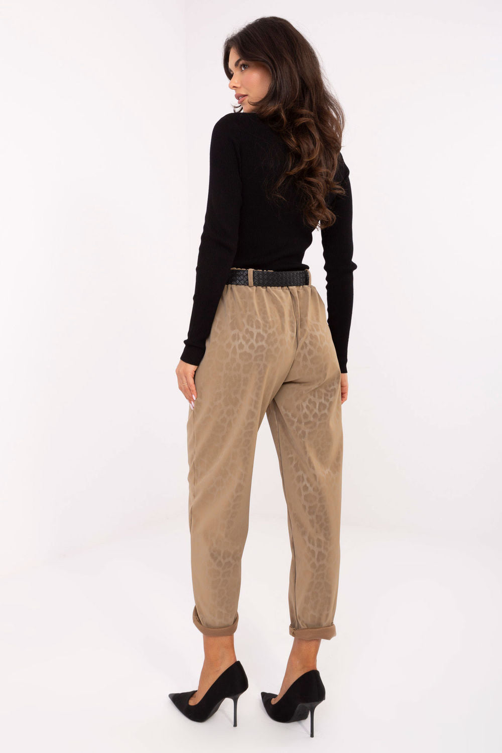 Chaussures à talons femme Italy Moda Pantalon Pantalon — brun