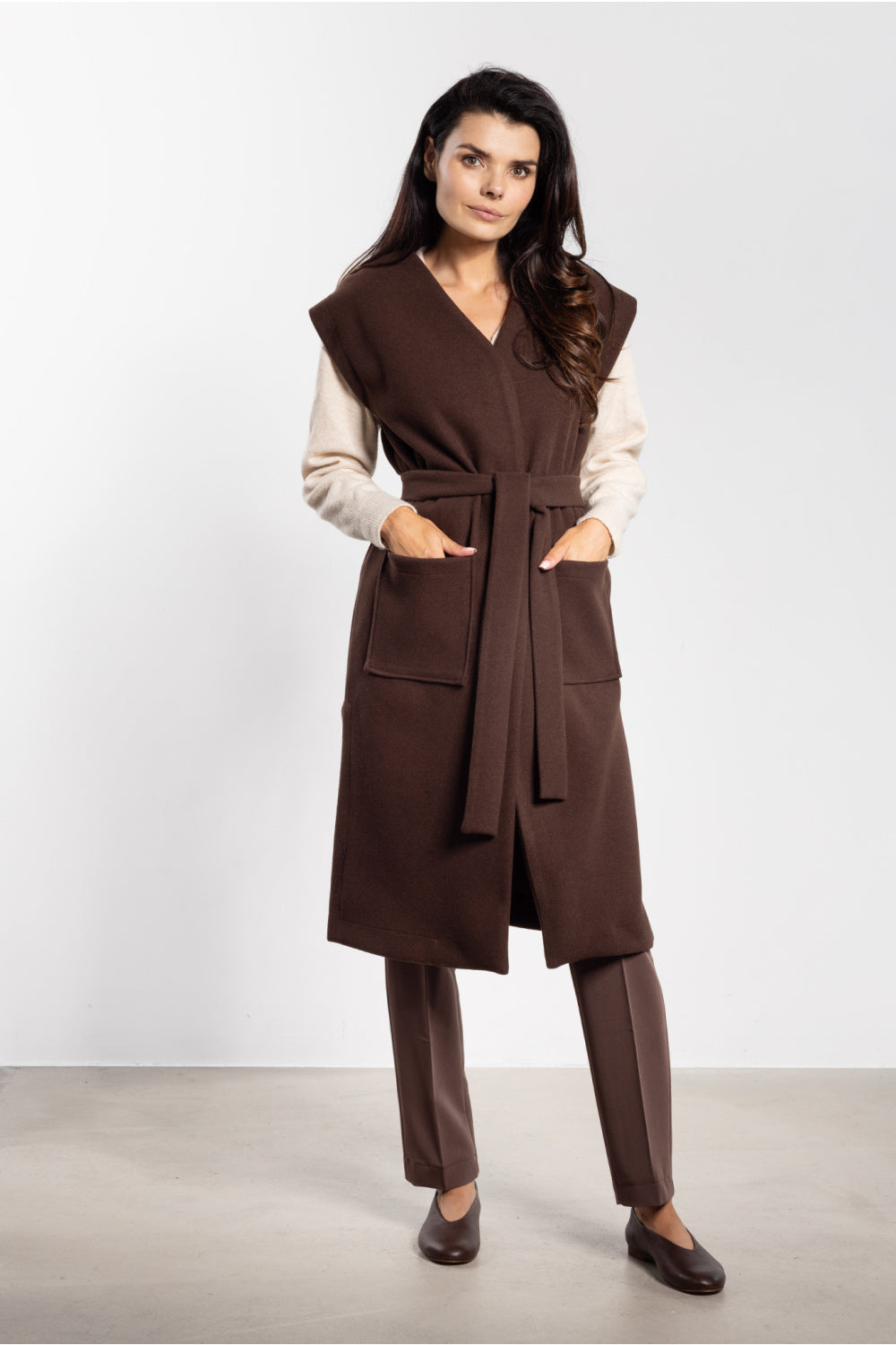 Gilet femme awama — brun
