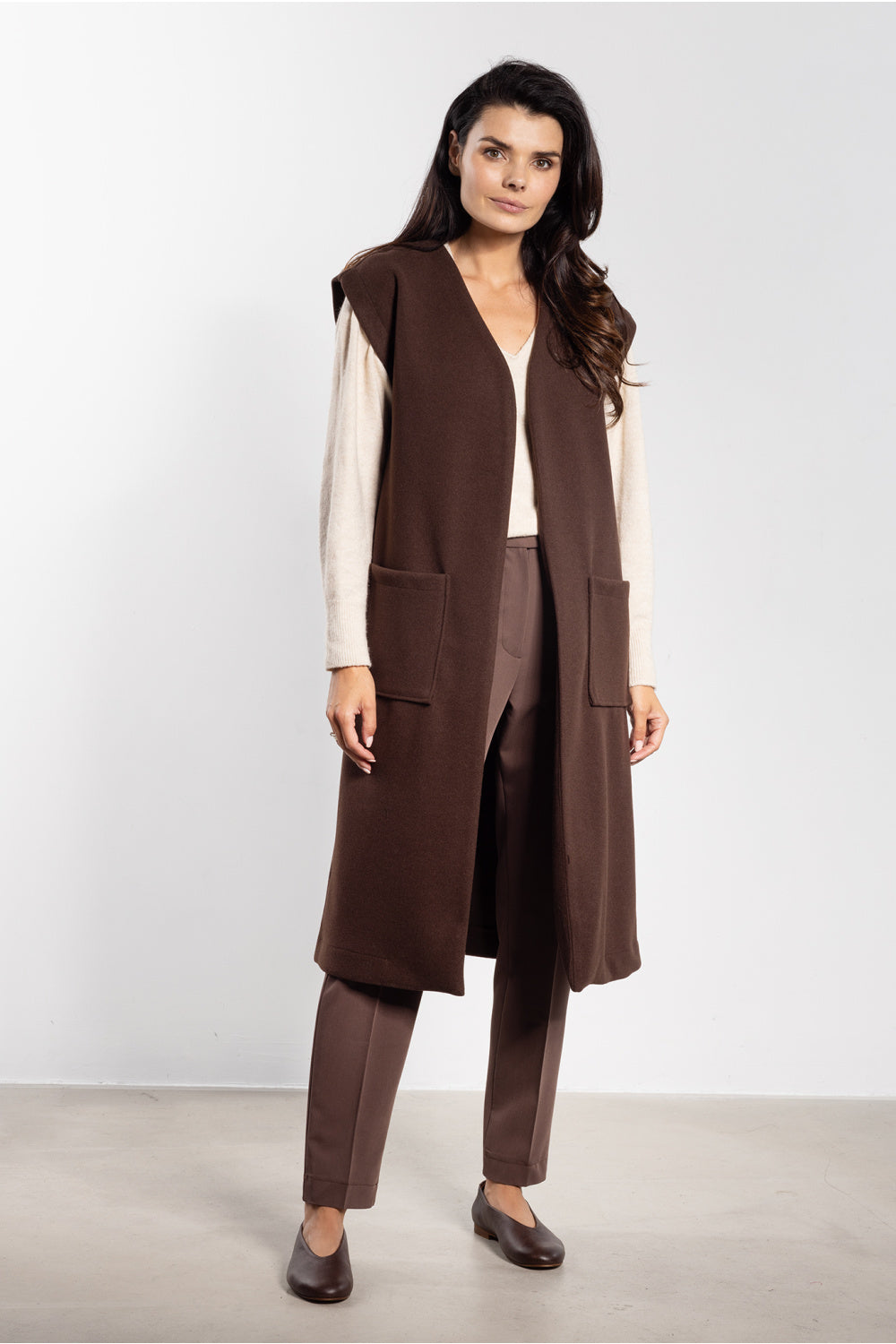 Gilet femme awama — brun