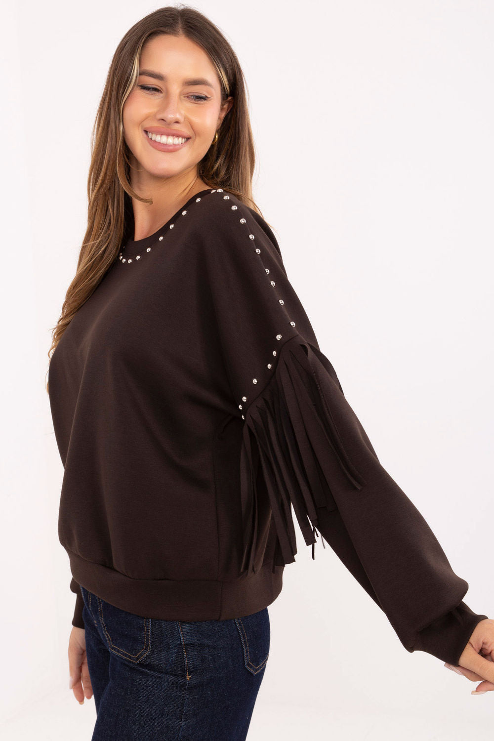 T-shirt femme Rue Paris Sweatshirt Sweatshirt — brun