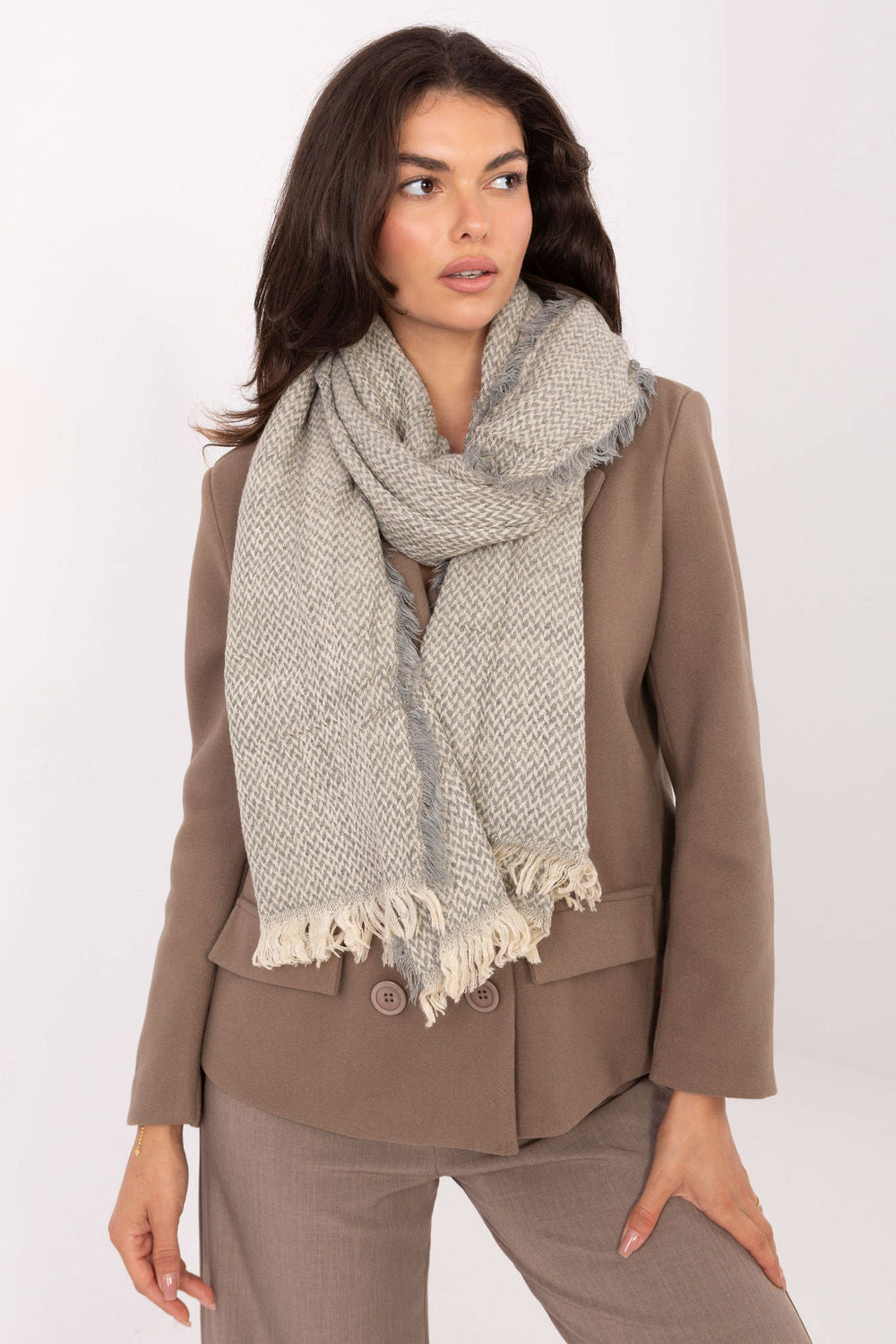 Châle femme AT — gris