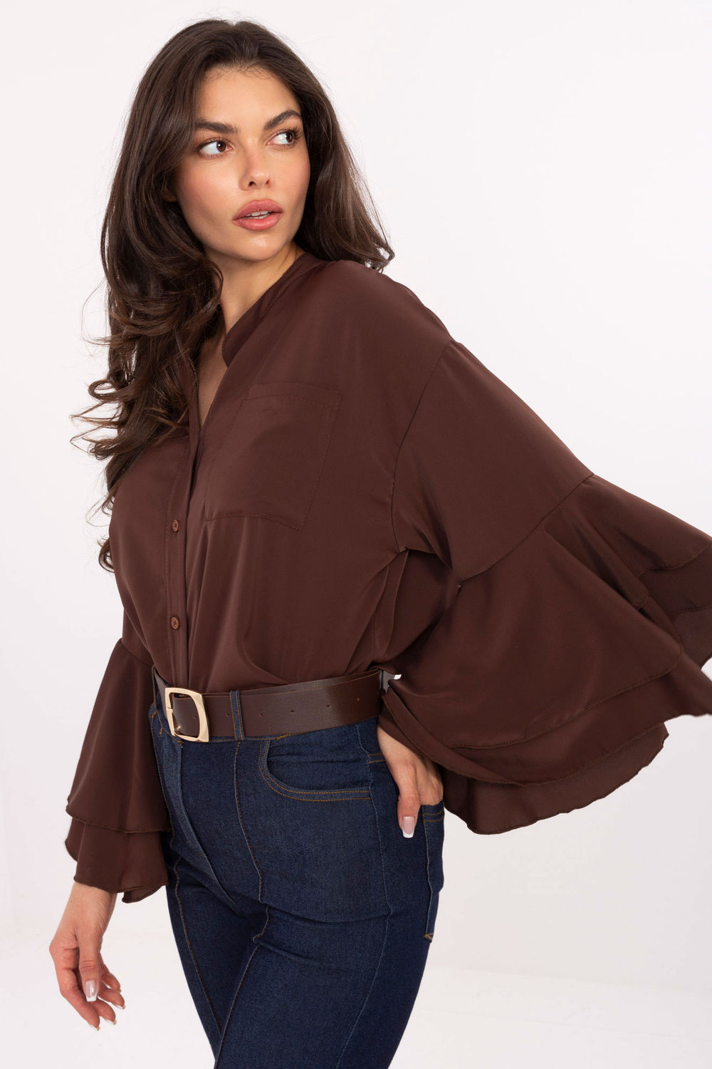 Blouse femme Rue Paris — brun