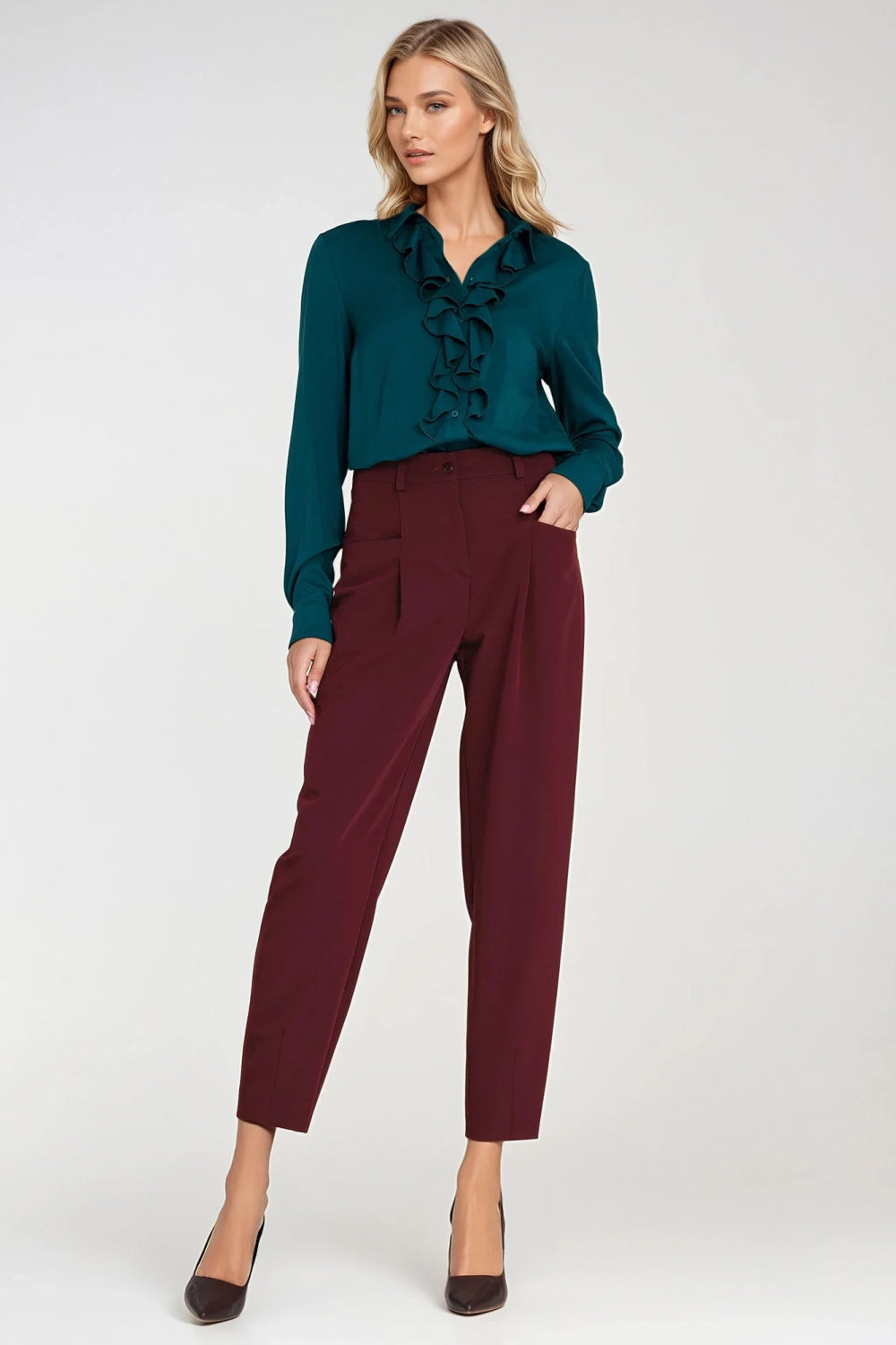 Chaussures à talons femme Nife Pantalon Pantalon — rouge