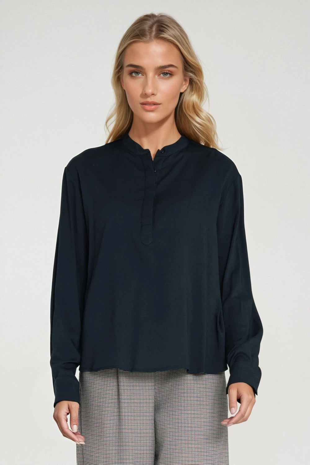 Blouse femme Nife Chemisier Chemisier — bleu marine