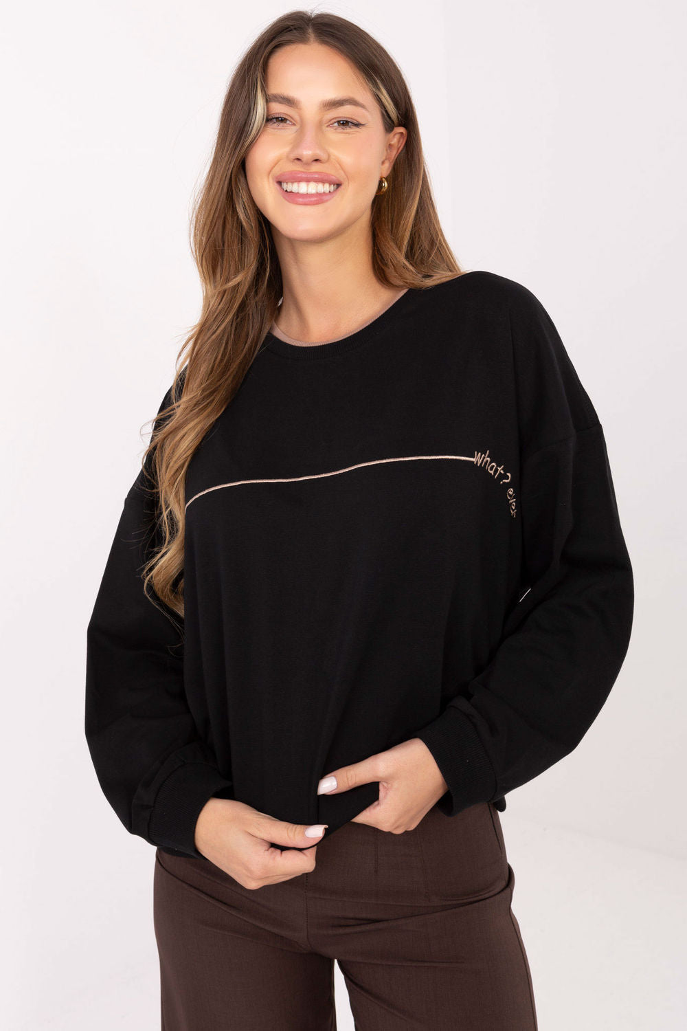T-shirt femme Relevance Sweatshirt Sweatshirt — noir