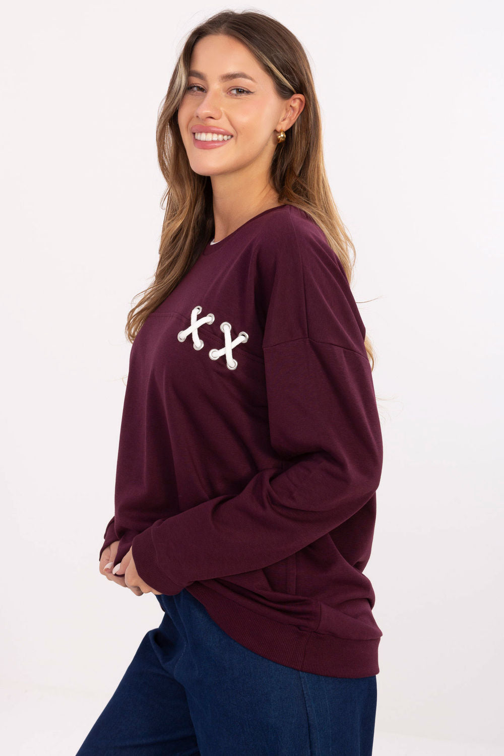 T-shirt femme Relevance Sweatshirt Sweatshirt — rouge