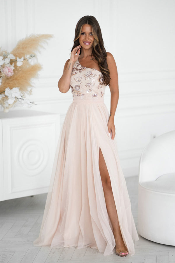 Robe femme Bicotone Longue Longue — beige