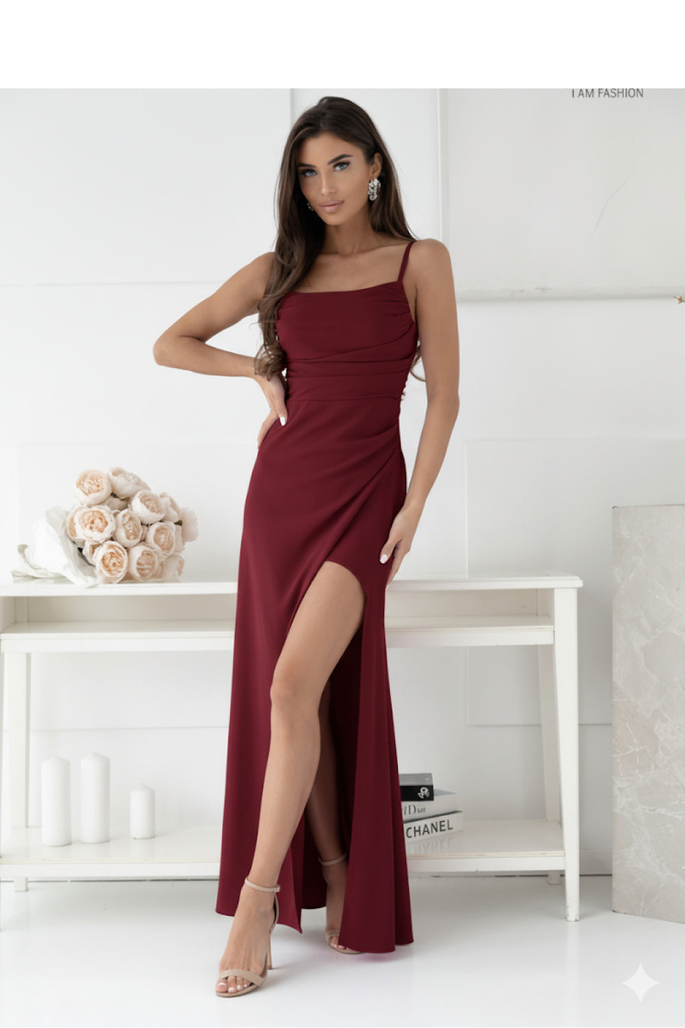 Robe femme With You Longue Longue — rouge