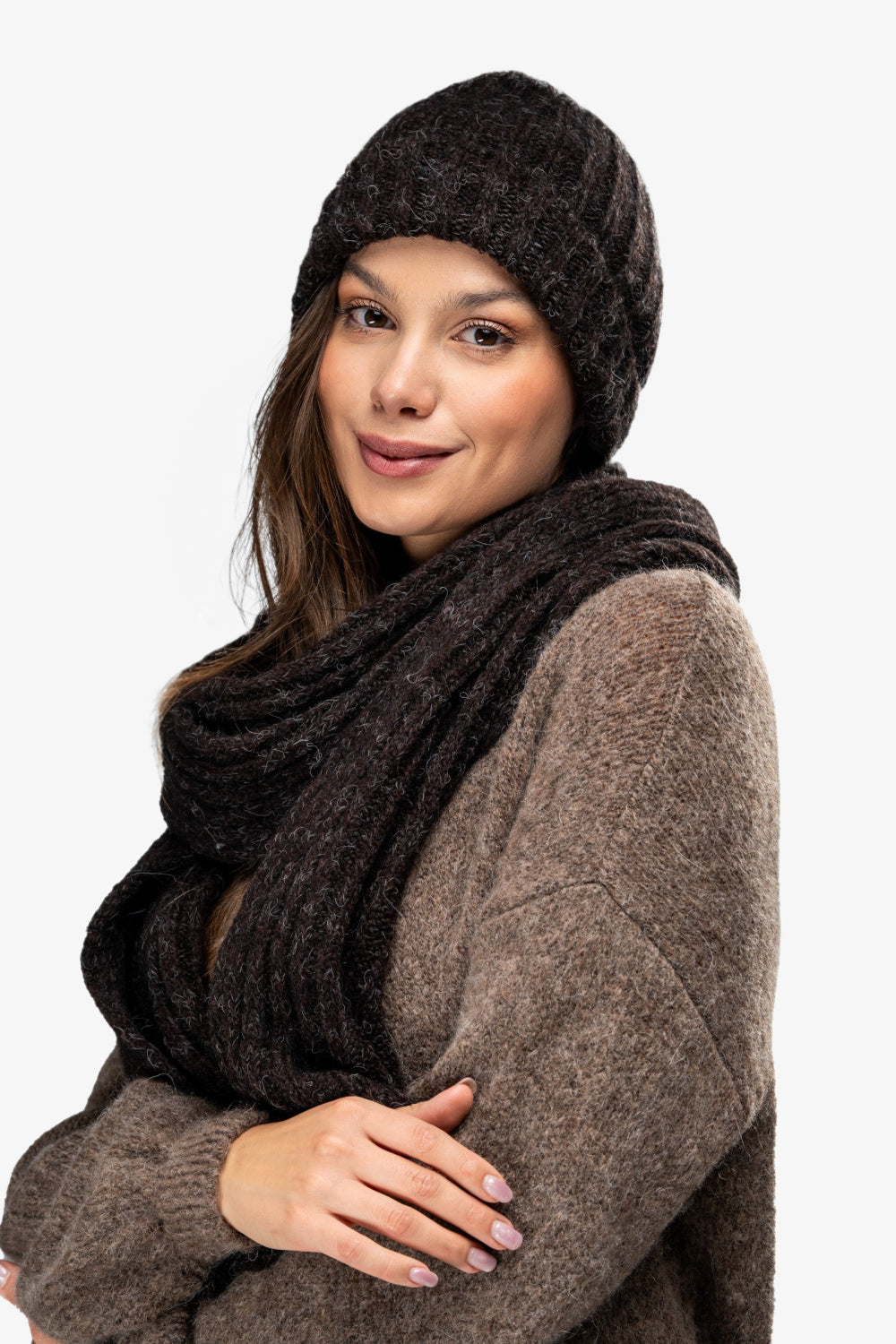 Bonnet femme awama — brun
