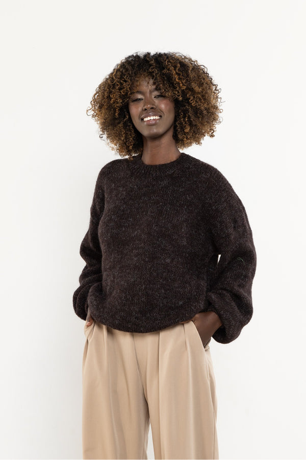 Pull femme awama Chandail Chandail — brun
