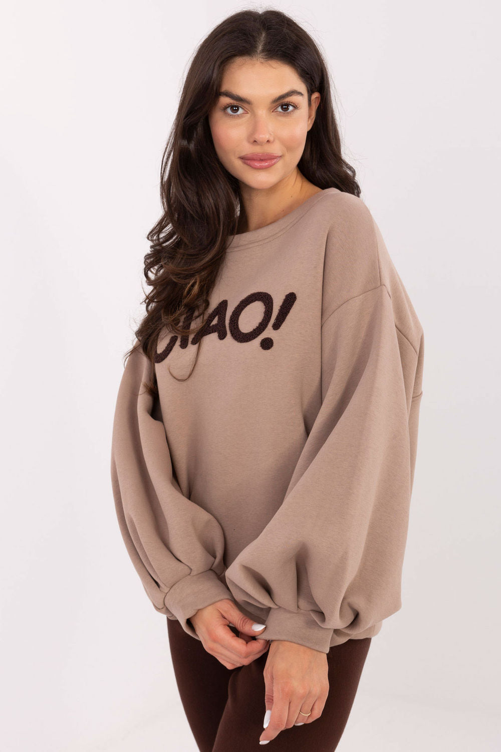 T-shirt femme Rue Paris Sweatshirt Sweatshirt — beige