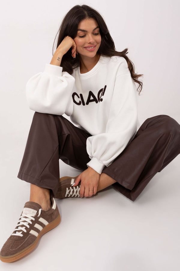 T-shirt femme Rue Paris Sweatshirt Sweatshirt — beige