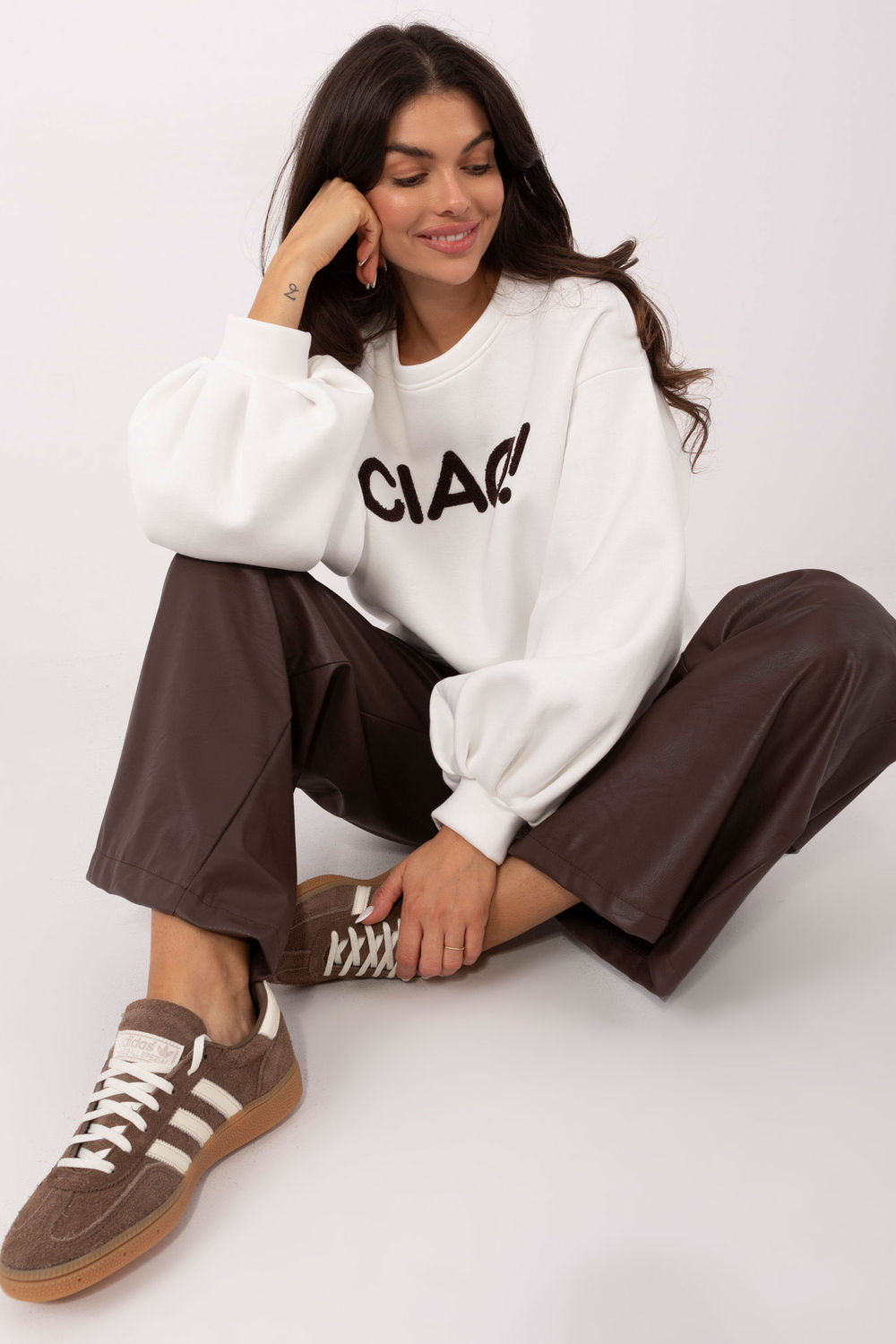 T-shirt femme Rue Paris Sweatshirt Sweatshirt — beige
