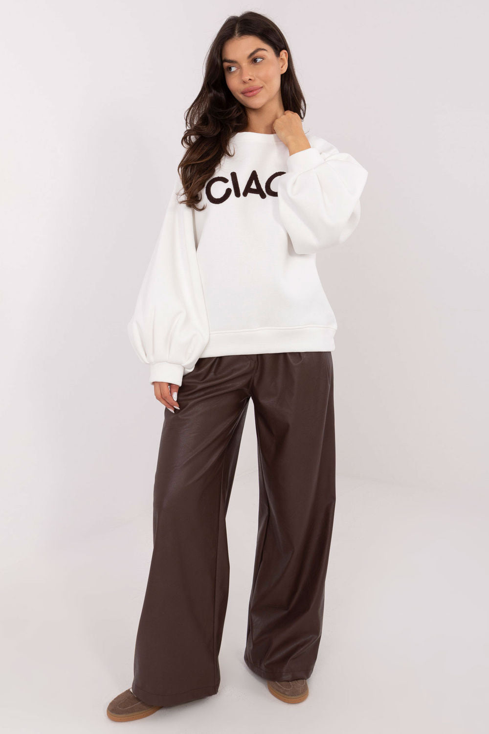 T-shirt femme Rue Paris Sweatshirt Sweatshirt — beige