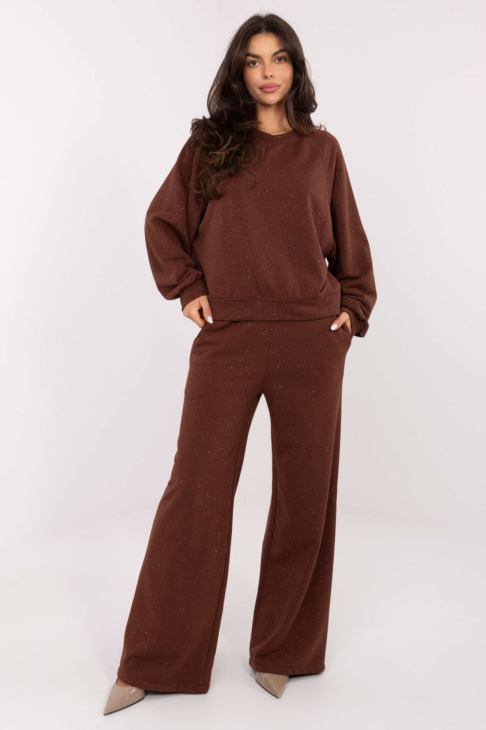 T-shirt femme Factory Price Sweatshirt Sweatshirt — brun
