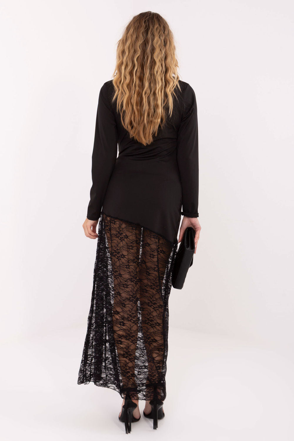 Robe femme Italy Moda Longue Longue — noir