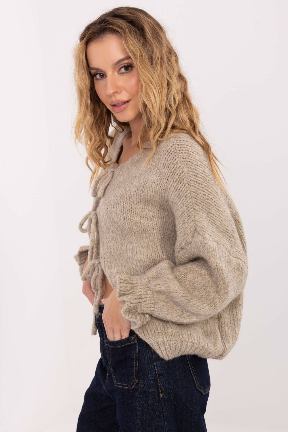 Cardigan femme Italy Moda — beige
